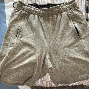 NOBULL Men's Heathered OD Green Athletic Shorts